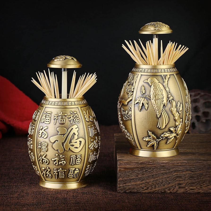 銅器 瓢簞 空心招財納福銅瓢簞 茶台 書架 装飾品 工芸品 置物 Amazon.com: 铜工艺品摆件黄铜收缩牙签罐百福牙签罐孔雀开屏牙签